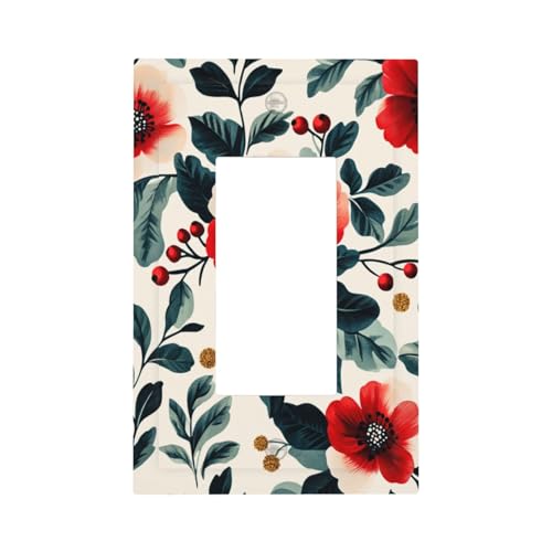 Lichtschalter-Wandplatte mit Weihnachtsblume, 1-Gang-Dekorator, für Zuhause, Küche, Zimmer, Badezimmer, Dekoration Lichtschalter-Wandplatte mit Weihnachtsblume, 1-Gang-Dekorator, für Zuhause, Küche, Zimmer, Badezimmer, Dekoration von Woshuwo