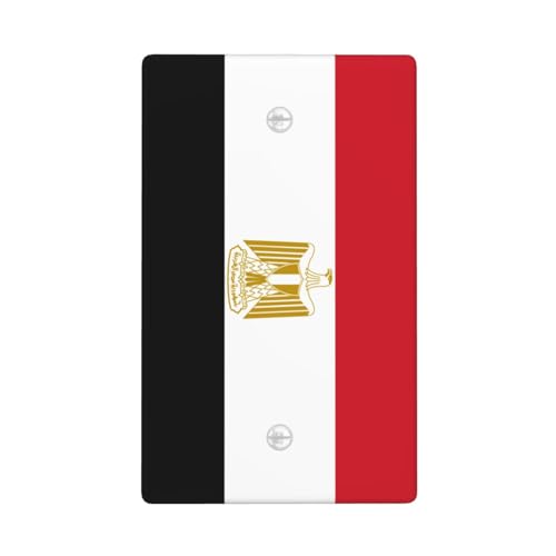 Lichtschalterabdeckung mit ägyptischer Flagge, einzelner Kippschalter, blanko, dekorativ, 1-Gang, für Küche, Zimmer, Badezimmer, Größe 11,4 x 7 cm Lichtschalterabdeckung mit ägyptischer Flagge, einzelner Kippschalter, blanko, dekorativ, 1-Gang, für Küche, Zimmer, Badezimmer, Größe 11,4 x 7 cm von Woshuwo