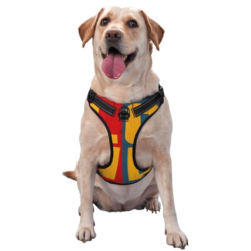 Love On Hundegeschirr, Holz, kein Ziehen, verstellbar, reflektierend, Oxford-Stoff, einfache Kontrolle, Größe M, L, Rot und Blau Love On Hundegeschirr, Holz, kein Ziehen, verstellbar, reflektierend, Oxford-Stoff, einfache Kontrolle, Größe M, L, Rot und Blau von Woshuwo