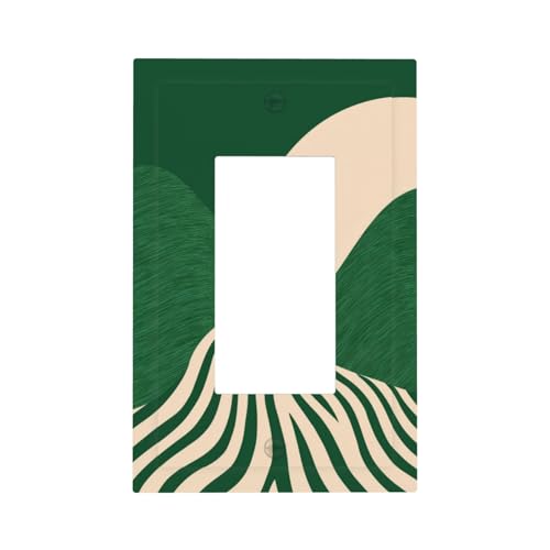 Minimalistische abstrakte Lichtschalter-Wandplatte, Blende, Einzel-Wippe, 1-Gang-Dekorator, Steckdosenabdeckungen für Zuhause, Küche, Zimmer, Badezimmer, Dekor von Woshuwo