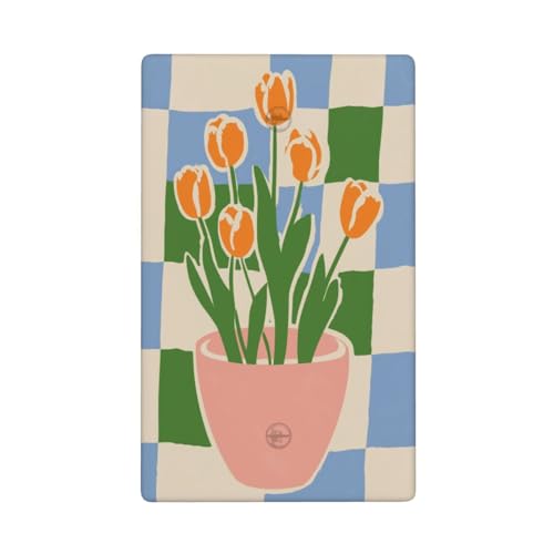 Minimalistische orangefarbene Tulpen im rosa Topf, einzelner Kippschalter, blanko, Wandplatte, Lichtschalter-Abdeckung, dekorativ, 1-Gang, für Küche, Zimmer, Badezimmer, Größe 11,4 x 7 cm Minimalistische orangefarbene Tulpen im rosa Topf, einzelner Kippschalter, blanko, Wandplatte, Lichtschalter-Abdeckung, dekorativ, 1-Gang, für Küche, Zimmer, Badezimmer, Größe 11,4 x 7 cm von Woshuwo