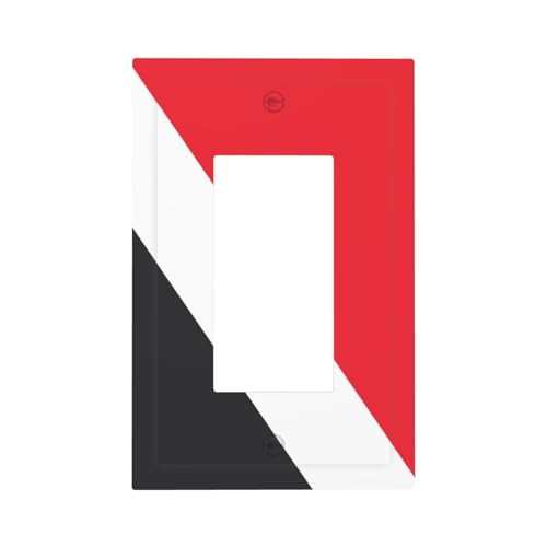 Principality Sealand-Flaggen-Lichtschalter-Wandplatte, Blende, Einzel-Wippe, 1-Gang-Dekorator, Steckdosenabdeckungen für Zuhause, Küche, Zimmer, Badezimmer, Dekor von Woshuwo