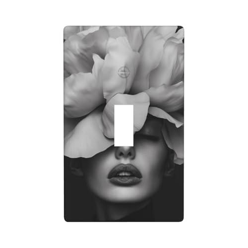 Schöne Blume und Mädchen Lichtschalter-Abdeckung, dekorativer Einzel-Kippschalter, 1-Gang-Wandplatte für Küche, Bauernhaus, Schlafzimmer, Badezimmer, Kunstdekoration Schöne Blume und Mädchen Lichtschalter-Abdeckung, dekorativer Einzel-Kippschalter, 1-Gang-Wandplatte für Küche, Bauernhaus, Schlafzimmer, Badezimmer, Kunstdekoration von Woshuwo