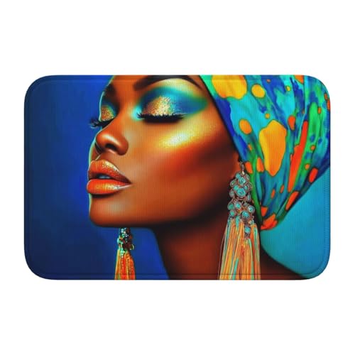 Schöne schwarze Frauen-Fußmatte, rutschfeste Fußmatte für den Innen- und Außenbereich, 40 x 60 cm Schöne schwarze Frauen-Fußmatte, rutschfeste Fußmatte für den Innen- und Außenbereich, 40 x 60 cm von Woshuwo