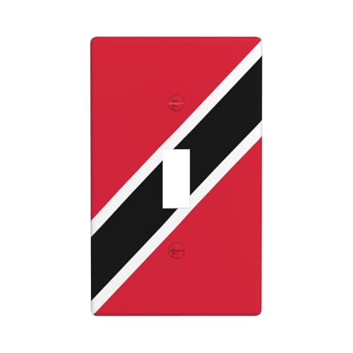 Trinidad Tobago Flaggen-Lichtschalter-Abdeckung, dekorativer Einzel-Kippschalter, 1-Gang-Wandplatte für Küche, Bauernhaus, Schlafzimmer, Badezimmer, Kunstdekoration Trinidad Tobago Flaggen-Lichtschalter-Abdeckung, dekorativer Einzel-Kippschalter, 1-Gang-Wandplatte für Küche, Bauernhaus, Schlafzimmer, Badezimmer, Kunstdekoration von Woshuwo