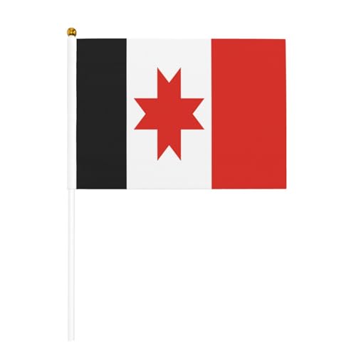 Udmurtien-Flagge, kleine Handflaggen, Mini-Flaggen auf Stab, für Partys, Teamaktivitäten, Paraden, Urlaubsdekoration, 10 Stück Udmurtien-Flagge, kleine Handflaggen, Mini-Flaggen auf Stab, für Partys, Teamaktivitäten, Paraden, Urlaubsdekoration, 10 Stück von Woshuwo