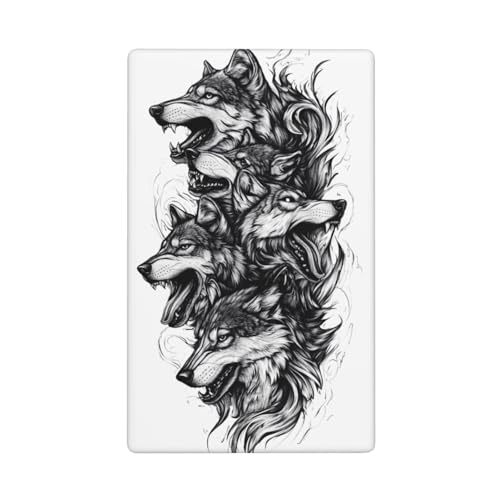 Wolf Pack Lichtschalter-Abdeckung, 1-Gang, für Küche, Zimmer, Badezimmer, Größe 11,4 x 7 cm Wolf Pack Lichtschalter-Abdeckung, 1-Gang, für Küche, Zimmer, Badezimmer, Größe 11,4 x 7 cm von Woshuwo