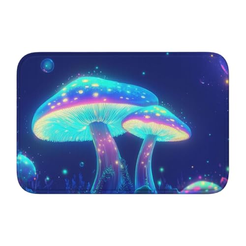 Woshuwo Fantastische farbige Pilz-Fußmatten, rutschfeste Fußmatte für den Innen- und Außenbereich, 40 x 60 cm von Woshuwo