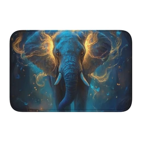 Woshuwo Fantasy Art Elefanten-Fußmatten, rutschfeste Fußmatte für den Innen- und Außenbereich, 40 x 60 cm Woshuwo Fantasy Art Elefanten-Fußmatten, rutschfeste Fußmatte für den Innen- und Außenbereich, 40 x 60 cm von Woshuwo