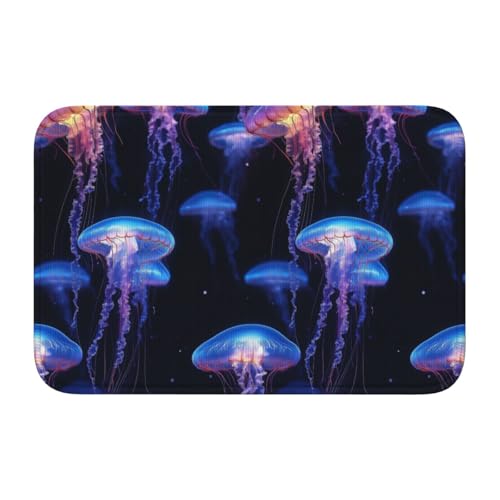 Woshuwo Quallen-Unterwasser-Fußmatten, rutschfeste Fußmatte für den Innen- und Außenbereich, 40 x 60 cm Woshuwo Quallen-Unterwasser-Fußmatten, rutschfeste Fußmatte für den Innen- und Außenbereich, 40 x 60 cm von Woshuwo