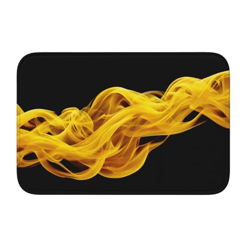 Woshuwo Schwimmende gelbe Fußmatten, rutschfeste Fußmatte für den Innen- und Außenbereich, 40 x 60 cm von Woshuwo