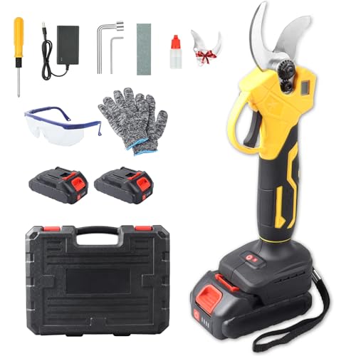 Professionelle Elektrische Gartenschere, 35mm Akku Elektrische Baumschere Akku Astschere mit 2 Stück 21V Batterien, Professionelle Akku Gartenschere mit LCD Anzeige,Elektrische Astschere Professionelle Elektrische Gartenschere, 35mm Akku Elektrische Baumschere Akku Astschere mit 2 Stück 21V Batterien, Professionelle Akku Gartenschere mit LCD Anzeige,Elektrische Astschere von WoskjXas