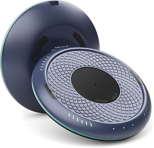 Mouse Mover Undetektierbarer Maus-Jiggler mit An-/Aus-Schalter, Drehen und Stopp, 2 Geschwindigkeitsmodi mit Speicherfunktion, zufällige Bewegung, mechanisches Plattenspieler-Pad für kabelgebundene von Wotbcg