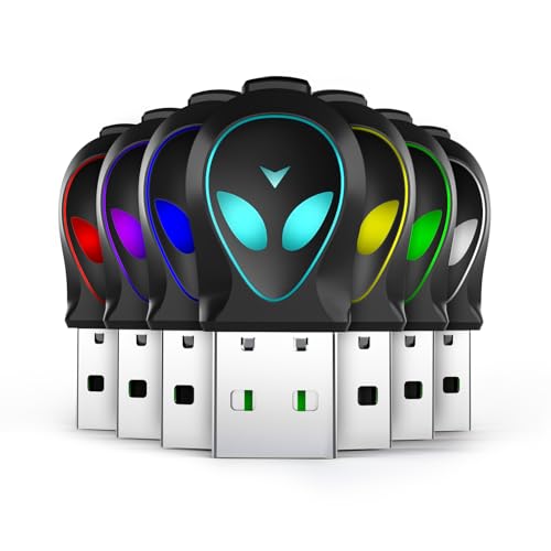 Wotbcg USB-Maus Jiggler, nicht erkennbar, Auto-Clicker, RGB umschaltbar, mit ON/OFF-Taste, Mausbeweger, Plug & Play (ROBYMICE-Serie, 1 Stück) von Wotbcg