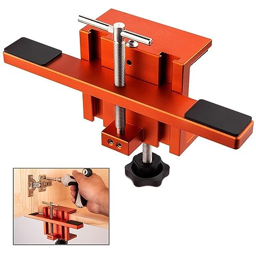 Wotendy Schranktür-Befestigungsvorrichtung, Schranktür-Vorrichtung mit Stützarm und Klemme, für Gesichtsrahmen oder rahmenlose Schränke, Aluminiumlegierung Schrank-Hardware-Jig-Werkzeug von Wotendy