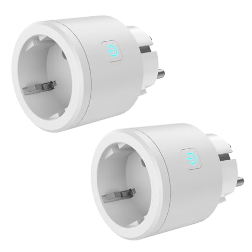Wothfav Smart-Steckdose 16A, Intelligente Steckdose Mit Timer Und Energieüberwachung, Programmierbare Steckdose Mit Timer Und Fernsteuerung, 2er-Set von Wothfav
