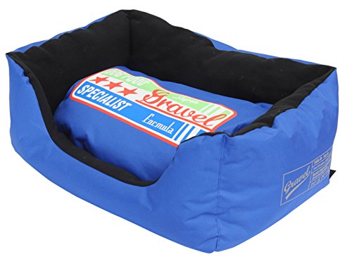 Gravel Dogs Technology 300230BLE COUCH MOTORS BETT FÜR HUND, HUNDE SOFA, M, blau von Wouapy