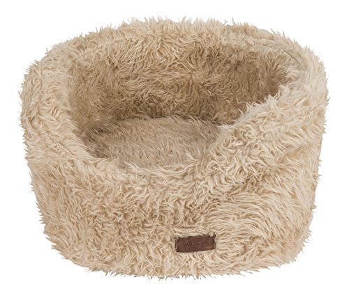 Wouapy 216875THMTE Eimer Deluxe für Katze, Flauschiger Katzenkorb, beige von Wouapy