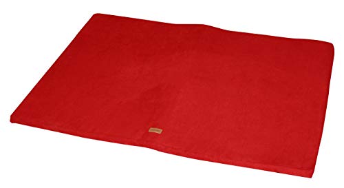 Wouapy Basic Line Flachkissen für Hunde, Rot, 100 x 70 x 10 cm von Wouapy