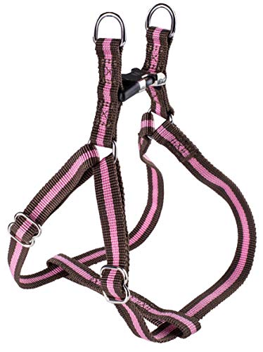 Wouapy Bi-One Geschirr, 20 mm breit, für Thorax von 41/71 cm, Rosa/Braun von Wouapy