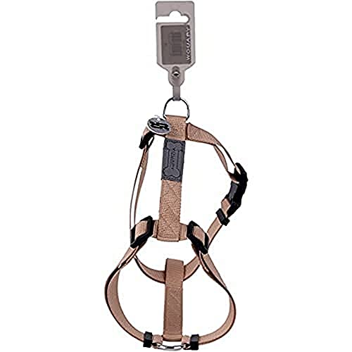 Wouapy Geschirr Basic Line, Hundegeschirr, verstellbar, Geschirr Beige 32/45 cm von Wouapy