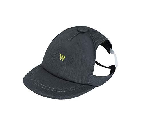 Wouapy - Baseballkappe für Hunde – originelle und stilvolle Kappe aus Baumwolle – verstellbar durch elastische Bänder – schützt vor der Sonne – Größe T3 für vertikalen Kopfumfang von 30 bis 36 cm von Wouapy