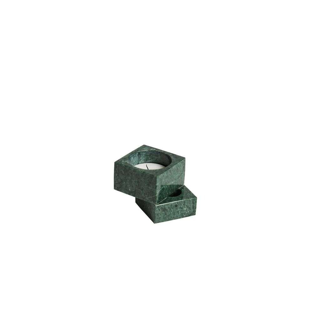 Woud - Jeu de dés 1 Candle Holder Green Marble von Woud