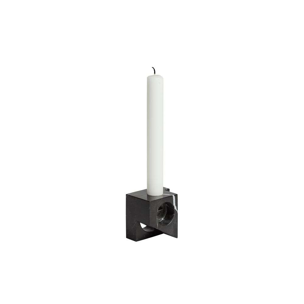 Woud - Jeu de dés 2 Candle Holder Black Marble von Woud