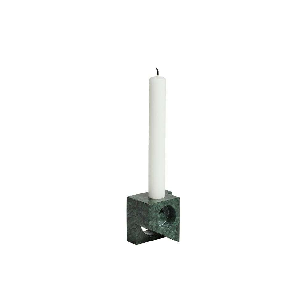 Woud - Jeu de dés 2 Candle Holder Green Marble von Woud