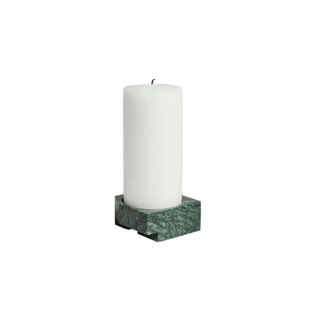 Woud - Jeu de dés 3 Candle Holder Green Marble von Woud