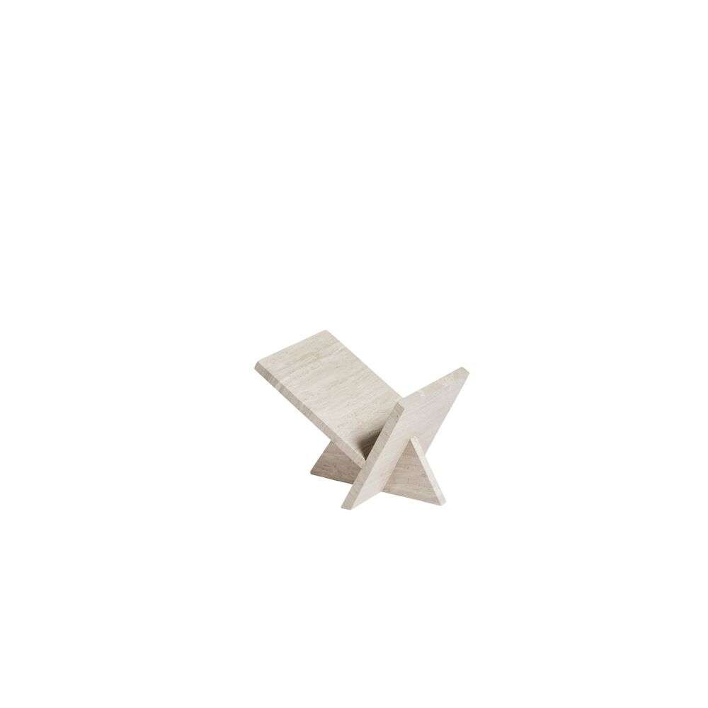 Woud - Mountain Magazine Holder Small Grey Travertine von Woud