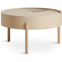 Woud - Arc Couchtisch Ø 66 cm H 38 cm, Esche weiß pigmentiert von Woud