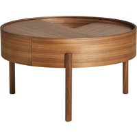 Woud - Arc Couchtisch Ø 66 cm H 38 cm, Walnuss lackiert von Woud