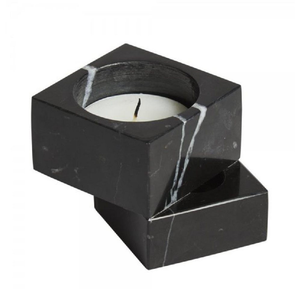Woud Kerzenhalter Kerzenhalter Je De Dés 1 Marmor Schwarz (7x5x6 cm) von Woud