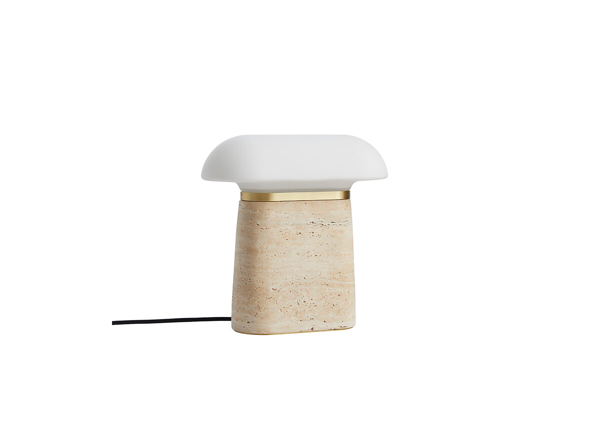 Woud - Nova Tischleuchte Ivory Travertine/Opal Woud von Woud