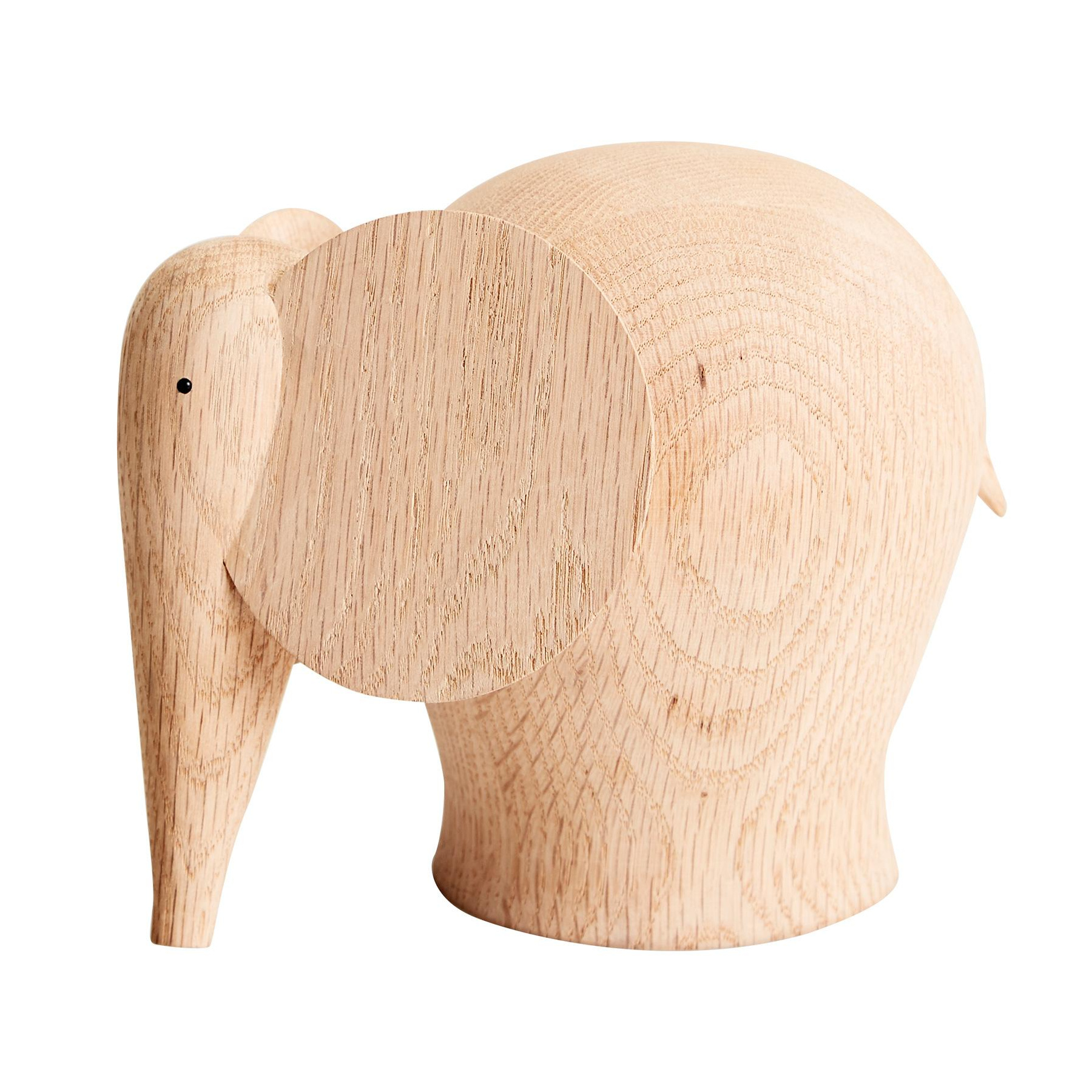 Woud - Nunu Elefant Holzfigur M - eiche/matt lackiert/LxBxH 19,8x16,5x16cm von Woud