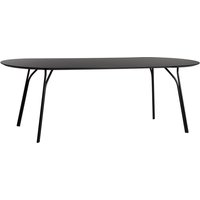 Woud - Tree Tisch, 220 x 90 cm, Tischplatte charcoal / Beine schwarz von Woud
