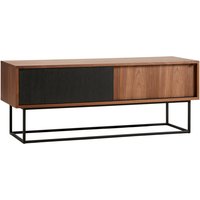 Woud - Virka Sideboard low, Walnuss / Eiche schwarz von Woud