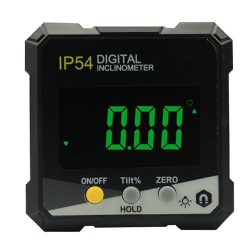 Wouueso 4 X 90 Grad IP54 LCD-Bildschirm Vierseitiger Magnetischer Neigungsmesser Digitalanzeige LCD-Neigungsmesser Winkelbox Winkelmesser von Wouueso