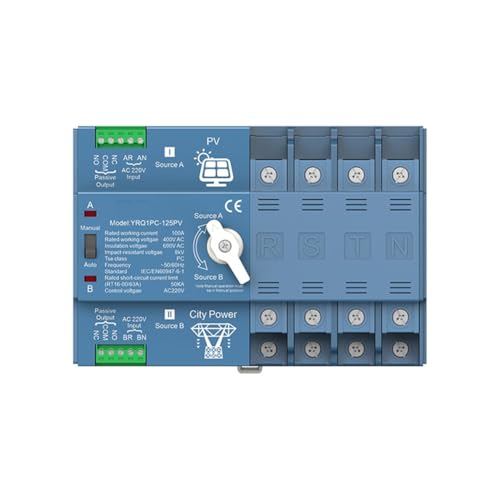 Wouueso ATS Dual Power Automatischer Übertragungsschalter für Generator oder PV- zum Stadtnetzwechsel Solarinverter 4P100A Wouueso ATS Dual Power Automatischer Übertragungsschalter für Generator oder PV- zum Stadtnetzwechsel Solarinverter 4P100A von Wouueso