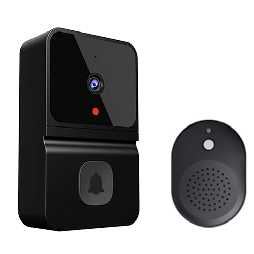 Wouueso Drahtlose Video-TüRklingelkamera mit Drahtloser Klingel, Intercom HD Night Vision WiFi Wiederaufladbare Sicherheits-TüRklingel von Wouueso