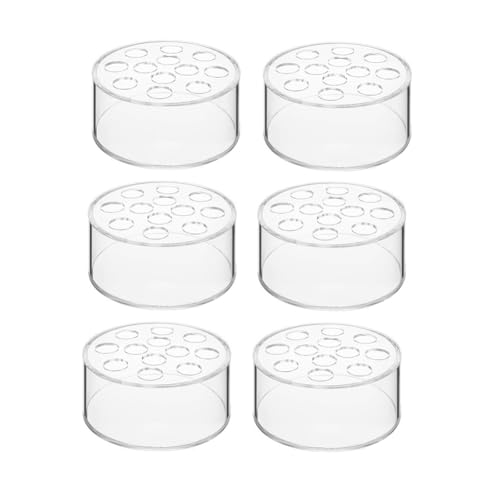 Wouueso Einfache Vase, Haushalts-Hochzeitstischvase, Runde Transparente Blumenkasten-Einsatzvase mit 12 Löchern Wouueso Einfache Vase, Haushalts-Hochzeitstischvase, Runde Transparente Blumenkasten-Einsatzvase mit 12 Löchern von Wouueso