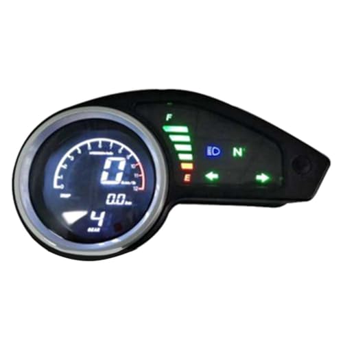 Wouueso Moto Tachometer LCD-Messinstrument Geschwindigkeitsmesser Universal Motorrad Kilometerzähler Tachometer mit Nachtlicht Digitaler Motorrad-Kilometerzähler von Wouueso