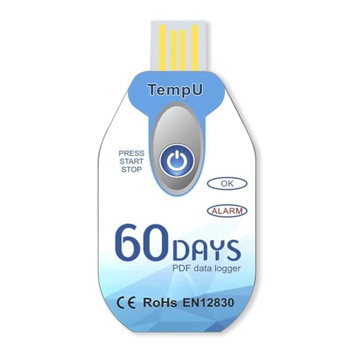 Wouueso Temperatur-Datenlogger USB Einweg PDF Temperaturrekorder Thermometer Logger TempU02 60 für Kühlkette 1 Packung Wouueso Temperatur-Datenlogger USB Einweg PDF Temperaturrekorder Thermometer Logger TempU02 60 für Kühlkette 1 Packung von Wouueso
