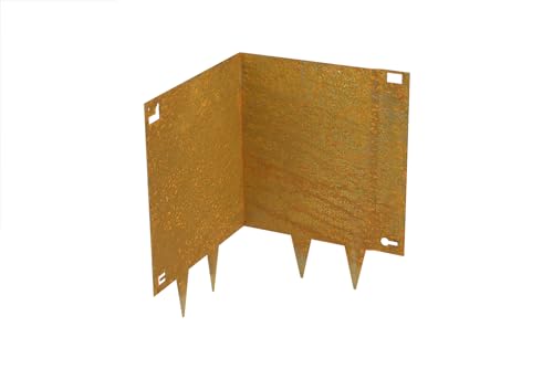 Wovar Cortenstahl Rasenkante Innenecke 40 cm hoch - Flexibel - Pro Stück von Wovar