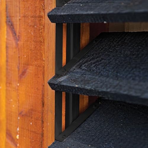 Wovar Flex Fence Edelstahlschienen drehbare Lamellen Schwarz 220 cm (2 x 110 cm) - Pro Set 2 Stück, WV010959 von Wovar