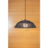 Handgemachte Schwarze Makramee Pendelleuchte - Moderne Boho Lampe Handgemachte Schwarze Makramee Pendelleuchte - Moderne Boho Lampe von WovenLightsShop