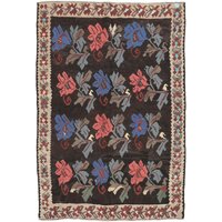 Floral Vintage Kelim Teppich - 5, 11 X 8, 8 von WovenyHome