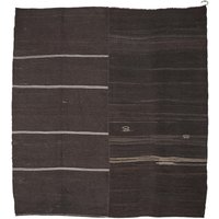 Große Einzigartige Braun Vintage Kelim Teppich - 11, 10 X 12, 10 von WovenyHome