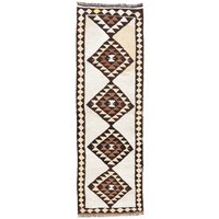 Jahrgang Neutral Kilim Läufer - 2, 9 X 8, 6 von WovenyHome